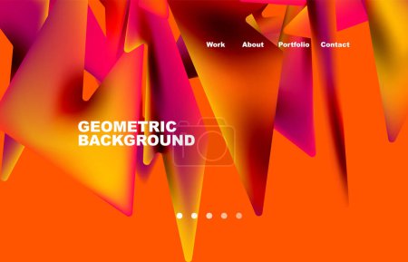 Ilustración de Shards shape composition abstract background. Web page for website or mobile app wallpaper - Imagen libre de derechos