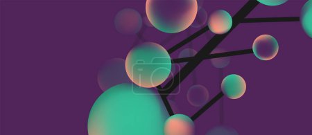 Ilustración de Línea puntos conexiones geométrico abstracto fondo - Imagen libre de derechos