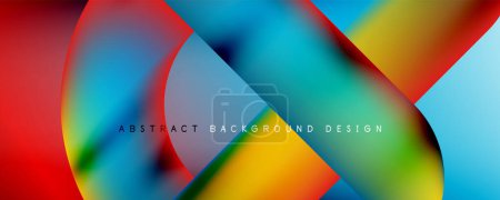 Photo for Minimal geometric abstract background. Circle and line design. Trendy techno business template for wallpaper, banner, background or landing - Royalty Free Image