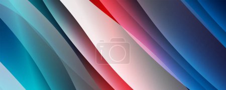 Photo for Fluid wave lines with trendy fluid color gradient abstract background. Web page for website or mobile app wallpaper - Royalty Free Image
