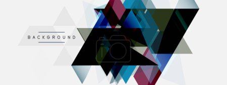 Illustration for Mosaic triangles geometric background. Techno or business concept, pattern for wallpaper, banner, background, landing page - Royalty Free Image