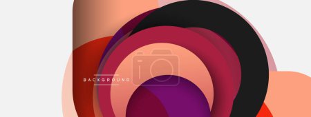 Photo for Vector round shapes circles minimal geometric background. Vector illustration for wallpaper banner background or landing page - Royalty Free Image