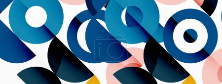 Illustration for Clean minimal circle background. Colorful template for wallpaper, banner, background or landing - Royalty Free Image