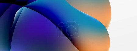Photo for Fluid color abstract background. Liquid gradients, wave pattern. Trendy techno business template for wallpaper, banner, background or landing - Royalty Free Image
