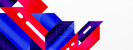 Illustration for Background minimal geometric composition. Lines design vector illustration for wallpaper banner background or landing page - Royalty Free Image