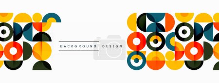 Ilustración de Fondo abstracto círculo colorido. Plantilla para fondo de pantalla, banner, presentación, fondo - Imagen libre de derechos