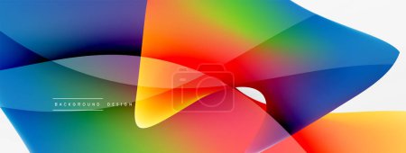 Illustration for Abstract background. Fluid gradient color wave template for wallpaper, banner, background or landing - Royalty Free Image