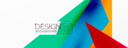 Illustration for Background abstract overlapping shapes. Minimal composition vector illustration for wallpaper banner background or landing page - Royalty Free Image