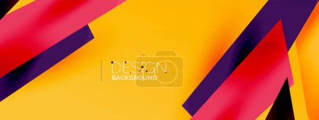 Photo for Background abstract overlapping shapes. Minimal composition vector illustration for wallpaper banner background or landing page - Royalty Free Image