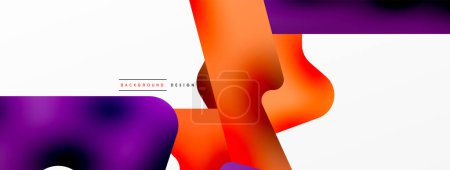 Photo for Colorful bright abstract shapes composition. Digital web futuristic template for wallpaper, banner, background, card, book Illustration, landing page - Royalty Free Image