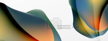 Illustration for Abstract background. Fluid gradient color wave template for wallpaper, banner, background or landing - Royalty Free Image