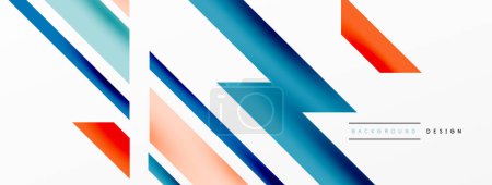 Photo for Minimal geometric abstract background. Dynamic 3d lines composition. Trendy techno business template for wallpaper, banner, background or landing - Royalty Free Image