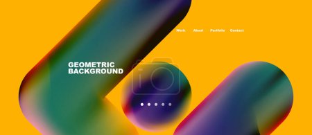 Photo for Abstract circles and round shapes landing page background. Vector Illustration For Wallpaper, Banner, Background, Card, Book Illustration, landing page. Pattern design concept - Royalty Free Image