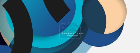 Illustration for Circle and round shapes abstract background. Vector illustration for wallpaper banner background or landing page - Royalty Free Image