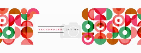 Illustration for Clean minimal circle background. Colorful template for wallpaper, banner, background or landing - Royalty Free Image