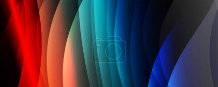 Ilustración de Gradientes de color fluido con efecto de línea de onda dinámica. Ilustración de vectores para fondos de pantalla, Banner, Fondo, Tarjeta, Ilustración de libros, landing page - Imagen libre de derechos