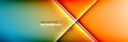 Photo for Shadow lines on gradient geometric abstract background. Vector Illustration For Wallpaper, Banner, Background, Card, Book Illustration, landing page - Royalty Free Image
