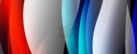 Ilustración de Gradientes de color fluido con efecto de línea de onda dinámica. Ilustración de vectores para fondos de pantalla, Banner, Fondo, Tarjeta, Ilustración de libros, landing page - Imagen libre de derechos