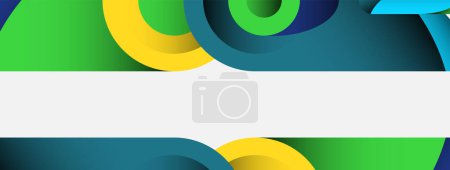 Illustration for Abstract background. Minimal geometric circles and round style shapes with deep shadow effects. Trendy technology business template for wallpaper banner or background - Royalty Free Image