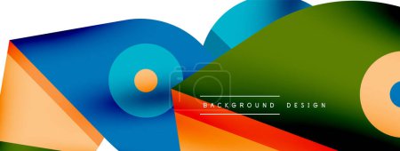 Illustration for Minimal geometric wallpaper. Creative abstract background. Simple forms lines and circle composition vector illustration for wallpaper banner background or landing page - Royalty Free Image