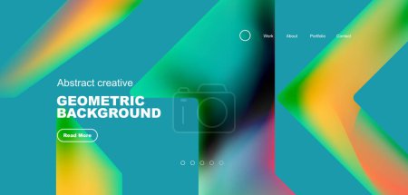 Illustration for Fluid triangles minimal abstract background. Techno or business concept, pattern for wallpaper, banner, background, landing page - Royalty Free Image