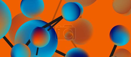 Ilustración de Línea puntos conexiones geométrico abstracto fondo - Imagen libre de derechos