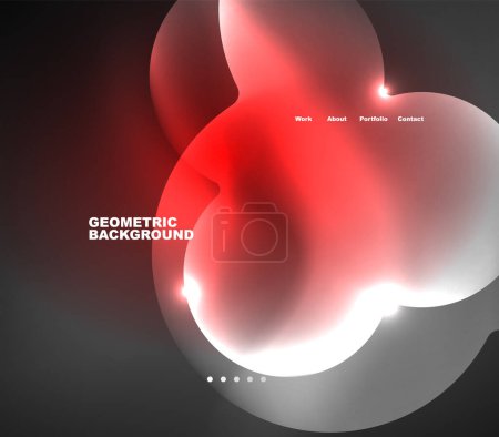 Ilustración de Burbujas brillantes de neón, círculos magia energía espacio concepto de luz, fondo abstracto fondo de pantalla de diseño - Imagen libre de derechos