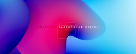 Illustration for Dynamic trendy simple fluid color gradient abstract background with line effects. Vector Illustration For Wallpaper, Banner, Background, Card, Book Illustration, landing page - Royalty Free Image