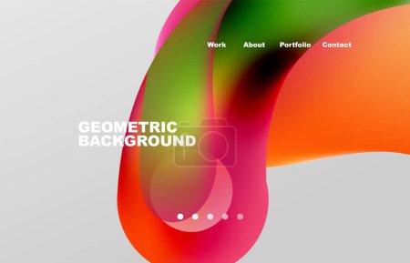 Ilustración de Abstract liquid background for your landing page design. Web page for website or mobile app wallpaper - Imagen libre de derechos
