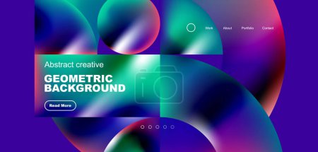 Illustration for Shiny circles and round elements geometric background. Vector illustration for wallpaper, banner, background, leaflet, catalog, cover, flyer - Royalty Free Image