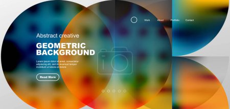 Illustration for Bright fluid gradient circles abstract background. Business or technology design for wallpaper, banner, background, landing page, wall art, invitation, prints - Royalty Free Image