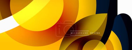 Photo for Creative geometric wallpaper. Minimal abstract background. Circle wave and round shapes composition vector illustration for wallpaper banner background or landing page - Royalty Free Image