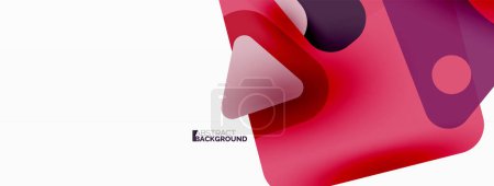 Illustration for Primitive geometric shapes - line, triangle, square and circle composition. Vector geometric minimal abstract background for wallpaper, banner, background, landing page - Royalty Free Image