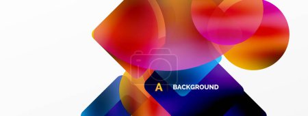 Illustration for Transparent effects geometric abstract background. Minimalist wallpaper, banner, background or landing - Royalty Free Image