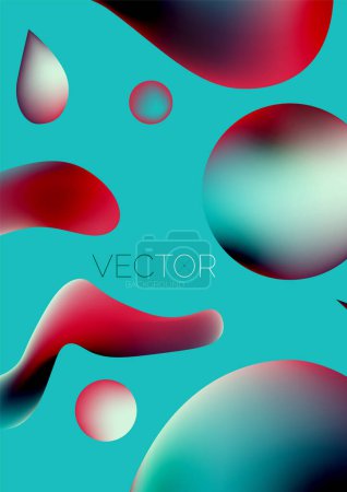Ilustración de Fluid shapes vertical wallpaper background. Vector illustration for banner background or landing page - Imagen libre de derechos