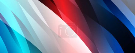 Illustration for Fluid wave lines with trendy fluid color gradient abstract background. Web page for website or mobile app wallpaper - Royalty Free Image