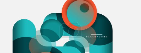 Illustration for Creative geometric wallpaper. Minimal abstract background. Circles composition vector illustration for wallpaper banner background or landing page - Royalty Free Image
