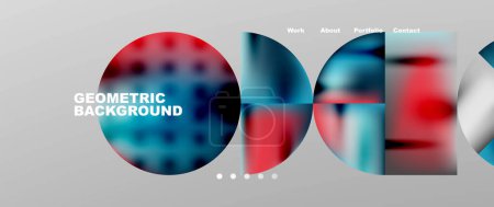 Illustration for Overlapping circles abstract background template - Royalty Free Image