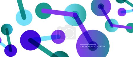 Photo for Abstract background. Round dots connected by lines. Trendy techno business template for wallpaper, banner, background or landing - Royalty Free Image