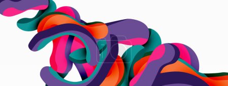 Illustration for Creative geometric wallpaper. Splash shapes composition background. Techno business template for wallpaper, banner, background or landing - Royalty Free Image