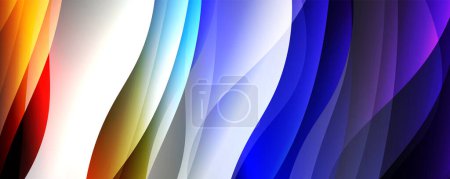 Photo for Fluid color gradients with dynamic wave line effect. Vector Illustration For Wallpaper, Banner, Background, Card, Book Illustration, landing page - Royalty Free Image