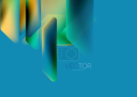 Ilustración de Tech minimal geometric wallpaper. Creative abstract background. Vector illustration for wallpaper banner background or landing page - Imagen libre de derechos