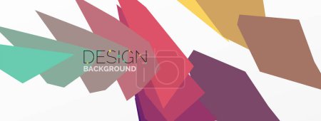 Illustration for Background, creative geometric shapes composition with gradient effect. Wallpaper for concept of AI technology, blockchain, communication, 5G, science, business and technology - Royalty Free Image