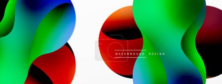 Illustration for Circle geometric background. Abstract modern backdrop. Vector Illustration For Wallpaper, Banner, Background, Card, Book Illustration, landing page - Royalty Free Image