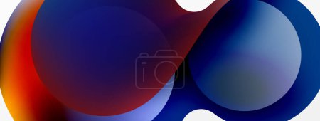 Photo for Fluid abstract background. Liquid color gradients composition. Round shapes and circle flowing design for wallpaper, banner, background or landing - Royalty Free Image