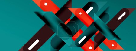 Illustration for Background dynamic lines geometric wallpaper. Stripes composition vector illustration for wallpaper banner background or landing page - Royalty Free Image