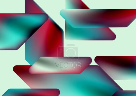 Illustration for Fluid color dynamic geometric shapes abstract background. Vector illustration for wallpaper banner background or landing page - Royalty Free Image