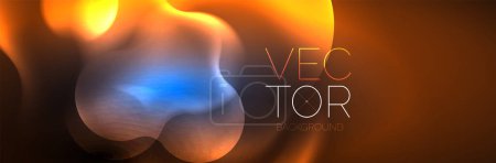 Illustration for Magic neon glowing lights abstract background wallpaper design, vector illustration - Royalty Free Image
