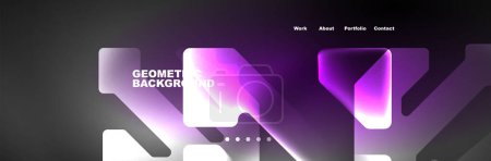 Illustration for Neon light shiny high-speed technology abstract background. Movement pattern for banner, poster or app wallpaper - Royalty Free Image