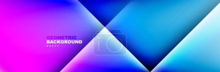 Illustration for Abstract background - squares and lines composition created with lights and shadows. Technology or business digital template. Trendy simple fluid color gradient abstract background - Royalty Free Image